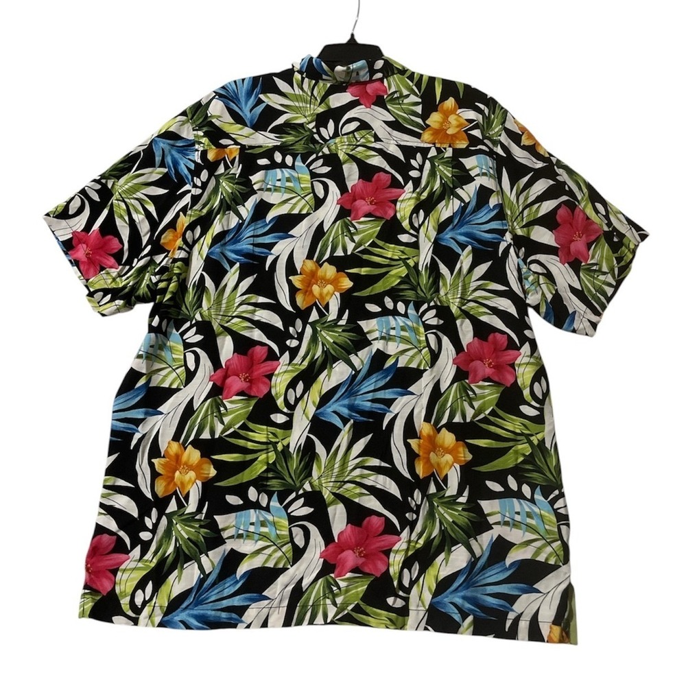 Tommy Bahama Camp Shirt Men XL Veracruz Cay Lush Escape Tropical Floral Hawaiian - Picture 13 of 14